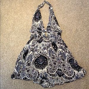 Blush boutiques backless plunging neck dress